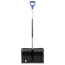 Лопата для уборки снега пластиковая, 540 х 375 х 1520 мм, стальной черенок,стальная планка, Palisad