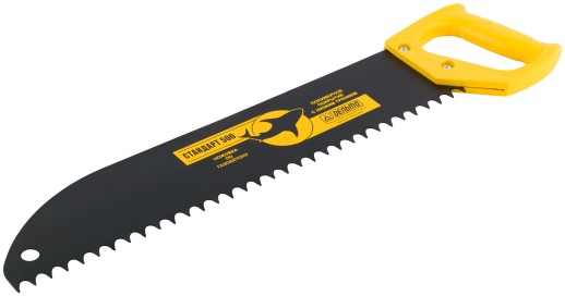Ножовка по пенобетону "Дельта"(Стандарт), закругленное полотно, шаг 15 мм, 500 мм