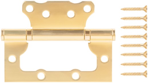 Петля дверная универсальная (без врезки) "Стандарт" 100х75х2,5 мм латунь (2ВВ - ВР)