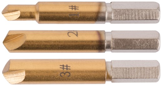 Набор экстракторов Профи, быстрорежущая HSS сталь, 3 шт.