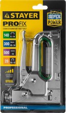 STAYER Max-140, тип 140 (G/11/57) 20GA (6 - 14 мм)/28/300/500, стальной степлер (31508)