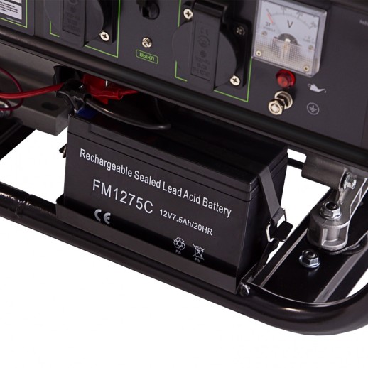 Генератор бензиновый БС-3500Э, 3.2 кВт, 230В, 4-х тактный, 15 л, электростартер Сибртех