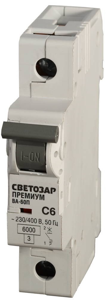 СВЕТОЗАР 1-полюсный, 50 A, ″C″ откл. сп. 6 кА, 230/400 В, автоматический выключатель (SV-49021-50-C)
