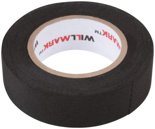 Лента тканевая ( полиэстер ) WILLMARK 19 мм х 0,27 мм х 10 м ( черная )