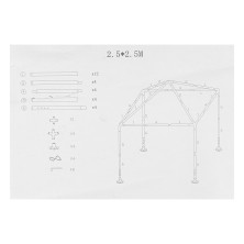 Тент садовый, 2.5 х 2.5/2.4, Camping Palisad