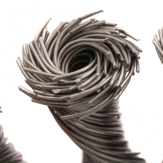 Щетка для УШМ, 125 мм, "Тарелка", крученая нержавеющая проволока 0.5 мм, М14 Denzel