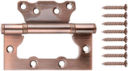 Петля дверная универсальная (без врезки) "PALLADIUM" 100 мм медь (2ВВ - 100 АС)