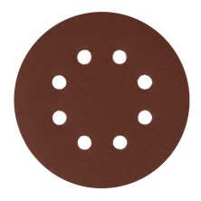 Круг абразивный на ворсовой подложке под "липучку", перфорированный, P 180, 125 мм, 5 шт Сибртех