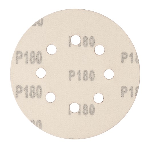 Круг абразивный на ворсовой подложке под "липучку", перфорированный, P 180, 125 мм, 5 шт Сибртех