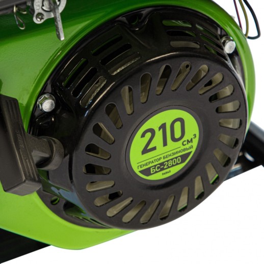 Генератор бензиновый БС-2800, 2.5 кВт, 230В, четырехтактный, 15 л, ручной стартер Сибртех