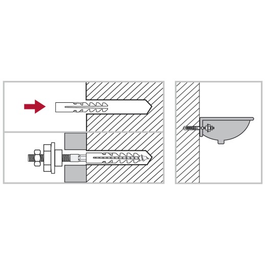 ЗУБР 14 мм, набор для крепления раковин, Профессионал (44216)