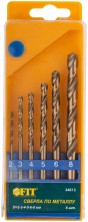Набор сверл HSS по металлу с добавкой кобальта 5%, 6 шт. (2-3-4-5-6-8 мм)