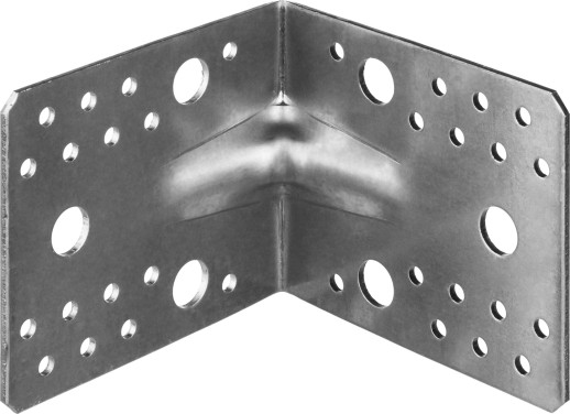 ЗУБР УКУ-2.5, 90 x 105 x 105 x 2.5 мм, цинк, усиленный крепежный уголок (31011-105)