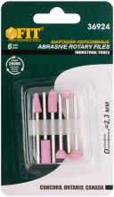 Шарошки для шлифовки изделий из стали и цветных металлов, алюминий-оксидные, мини, набор 6 шт.