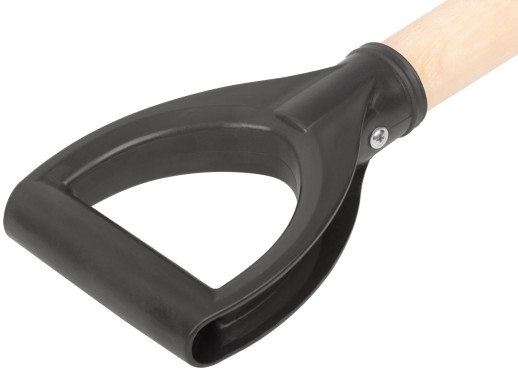 Лопата штыковая облегченная, "рельсовая сталь", с деревянным черенком и V-ручкой 210х385х1440 мм