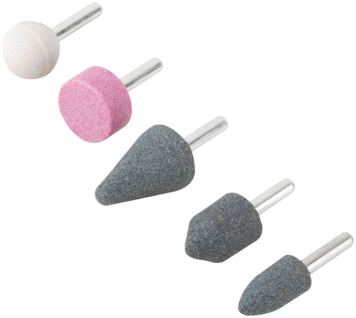 Шарошки абразивные по металлу, 5 шт., штифт 6 мм ( большие )