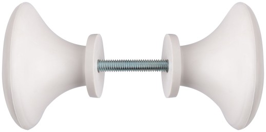 Ручка-кнопка дверная пластиковая белая