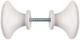 Ручка-кнопка дверная пластиковая белая