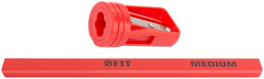 Точилка для карандашей и Карандаши строительные прямоугольные 175 мм, 10 шт., набор