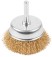 Щетка для дрели, тип "Чашка", латунированная витая проволока 0,3 мм, 65 мм, CUTOP Profi