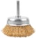 Щетка для дрели, тип "Чашка", латунированная витая проволока 0,3 мм, 65 мм, CUTOP Profi