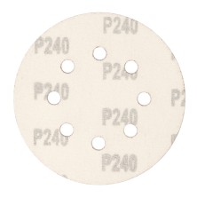 Круг абразивный на ворсовой подложке под "липучку", перфорированный, P 240, 125 мм, 5 шт Сибртех
