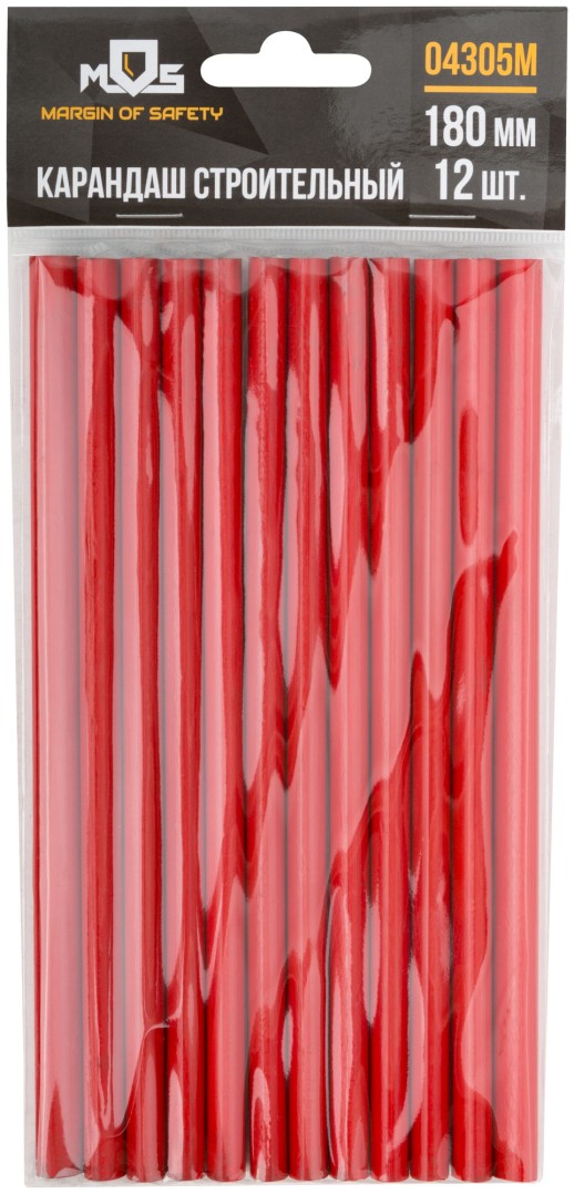 Карандаши строительные, 180 мм, 12 шт.