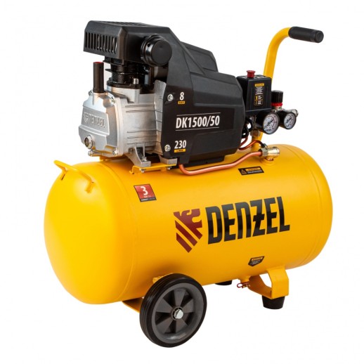 Компрессор воздушный DK1500/50, Х-PRO 1.5 кВт, 230 л/мин, 50 л Denzel