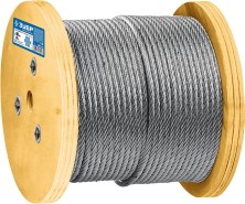 ЗУБР DIN 3066, свивка 6 х 37 + IWR, 10 мм, L 60 м, грузоподъемный стальной трос, Профессионал (30417-10)
