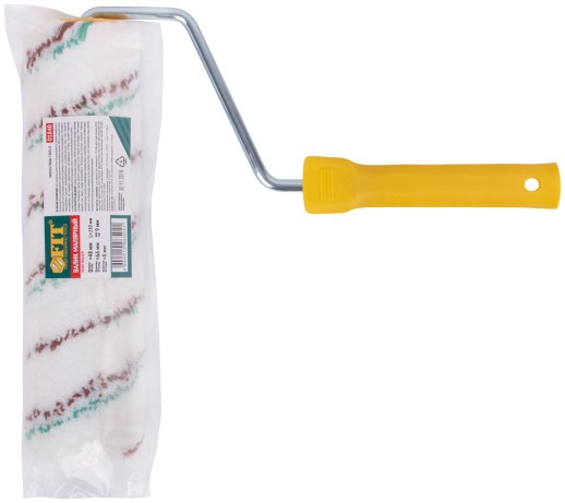 Валик микроволокно, белый с красной и синей полосками, диам. 48/66 мм; ворс 9 мм, 230 мм