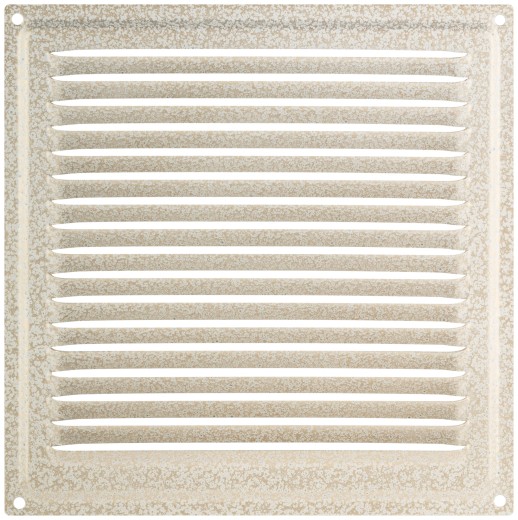 Вентиляционная решетка, металлическая, 200 х 200 мм, без сетки, антик белый