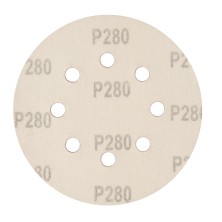 Круг абразивный на ворсовой подложке под "липучку", перфорированный, P 280, 125 мм, 5 шт Сибртех