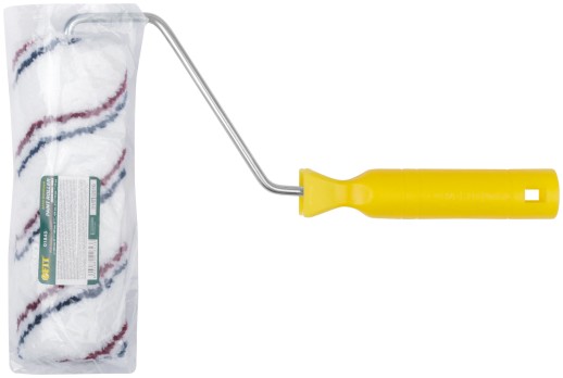 Валик микроволокно, белый с красной и синей полосками, диам. 40/63 мм; ворс 12 мм, 180 мм