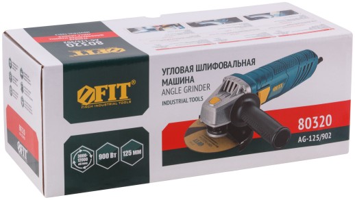 Шлифмашина угловая  900 Вт; 3000-12000 об/мин; КлК 125 мм; мал.; регулир.оборотов ; коробка