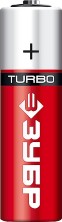 ЗУБР Turbo, ААА х 4, 1.5 В, алкалиновая батарейка (59213-2C)