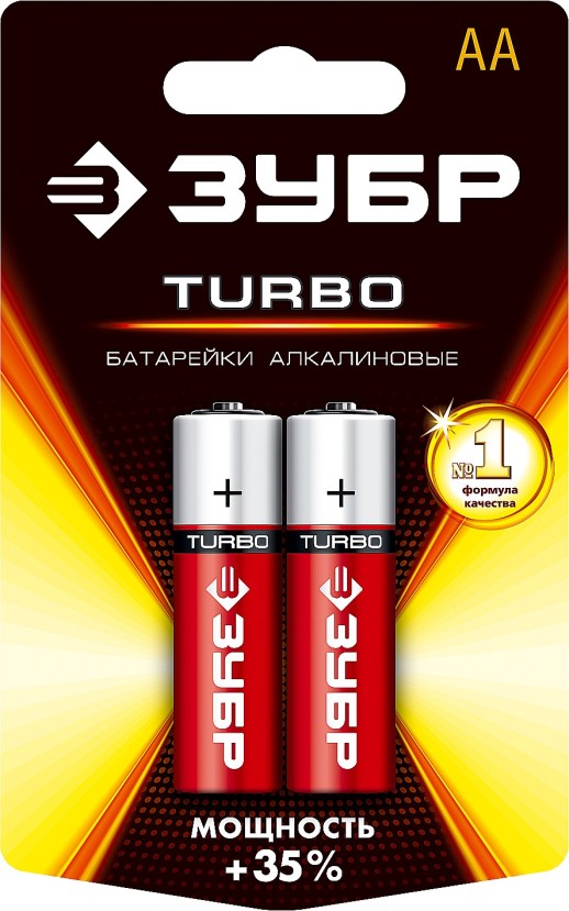 ЗУБР Turbo, ААА х 4, 1.5 В, алкалиновая батарейка (59213-2C)