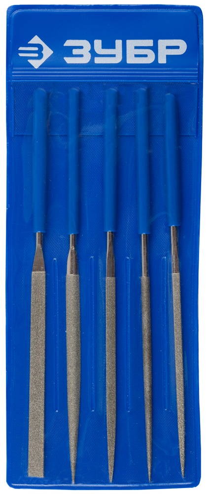ЗУБР 140 х 75 мм, 5 предметов, P 140, набор алмазных надфилей в пакете PVC (33386-140-H5)