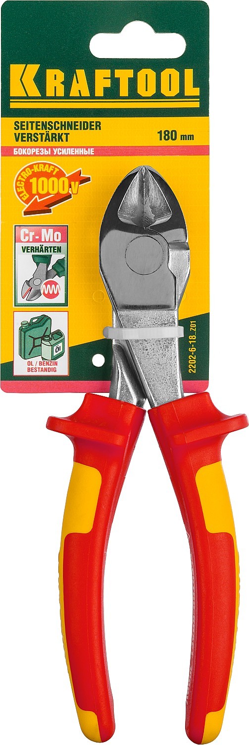 KRAFTOOL Electro-Kraft, 180 мм, усиленные бокорезы (2202-6-18)
