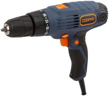 MAX-PRO Дрель-Шуруповерт электрическая 300 Вт; 0-450/0-1350об/мин; подсветка ; быстрозажимной патрон 10мм; резиновые вставки; 24,0 Нм; 19+1; 1,1 кг; б