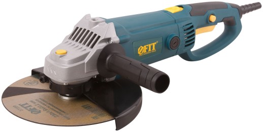 Шлифмашина угловая 2200 Вт; 6000 об/мин; КлК 230 мм; тяж.; б/с щеток; рез.накл.; плав.пуск; повор.; короб.