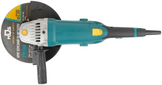 Шлифмашина угловая 2200 Вт; 6000 об/мин; КлК 230 мм; тяж.; б/с щеток; рез.накл.; плав.пуск; повор.; короб.