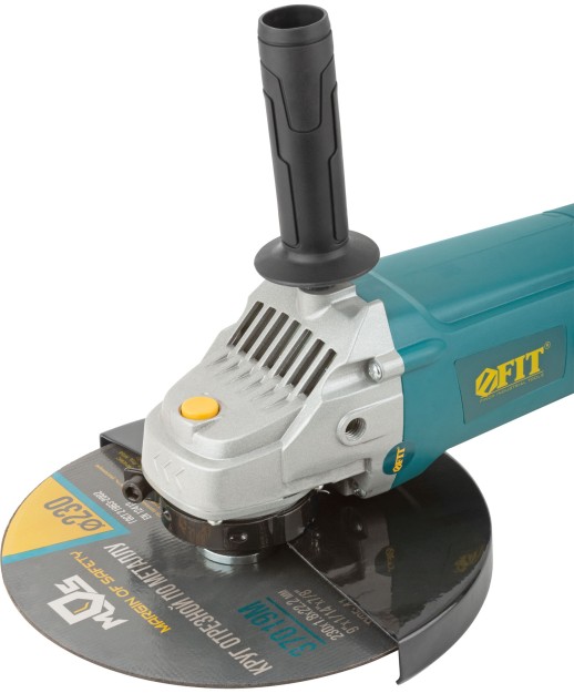 Шлифмашина угловая 2200 Вт; 6000 об/мин; КлК 230 мм; тяж.; б/с щеток; рез.накл.; плав.пуск; повор.; короб.