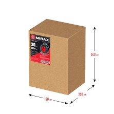 MIRAX ПВС, 2 х 0.75 мм2, 30 м, 1300 Вт, удлинитель на катушке (55052-30)