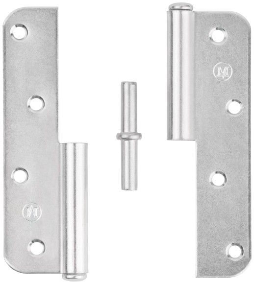 Петля накладная оцинкованная, тип "ПН", 130 мм, правая
