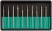 Шарошки, усиленная сталь с алмазным напылением, штифт диам. 3 мм, 10 шт.