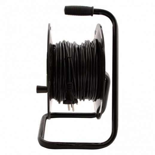 Удлинитель силовой 30 м, 10А, тип УХ10, ПВС, на кабельной катушке, 4 розетки без заземления Сибртех