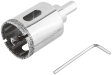 Коронка кольцевая по керамограниту, камню и кафелю алмазная с центровочным сверлом 35х70 мм