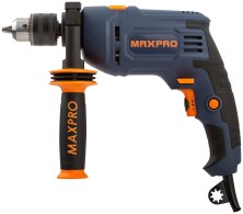 MAX-PRO Дрель ударная 710 Вт; 0-44800 уд/мин, 0-2800об/мин; ключевой патрон 1,5-13мм; 1,7 кг; антивибрационная ручка; резиновые вставки; кор.