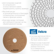 ЗУБР 100 мм, №300, мокрое шлифование, алмазный гибкий шлифовальный круг АГШК, Профессионал (29866-3000)