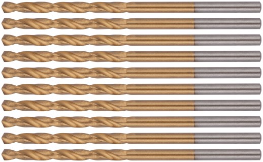 Сверла HSS по металлу, титановое покрытие 2,5 мм (10 шт.)